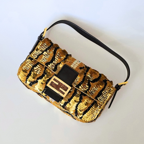 Fendi Baguette Sequin Beaded Vintage - Picture 1 of 17